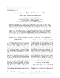 Comparative Spectrum of Sodium Azide Responsiveness in Plants