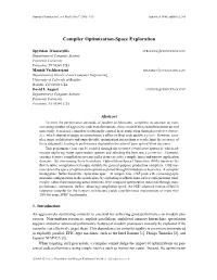Compiler Optimization-Space Exploration