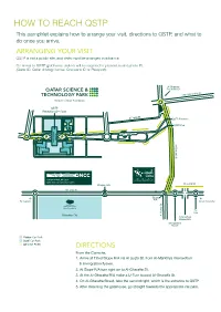 HOW to REACH QSTP This Pamphlet Explains How to Arrange Your Visit, Directions to QSTP, and What to Do Once You Arrive
