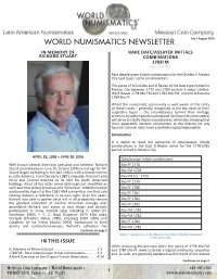 WORLD NUMISMATICS NEWSLETTER in MEMORY of RARE DATE/ASSAYER INITIALS RICHARD STUART COMBINATIONS 1783FM by Carlos Jara
