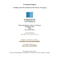 Carl Spaatz Papers [Finding Aid]. Library Of