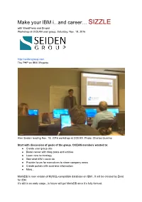 Make Your IBM I...And Career… SIZZLE with Wordpress and Drupal Workshop at OCEAN User Group, Saturday, Nov