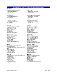 Oregon Approved Training Programs ALL AREAS