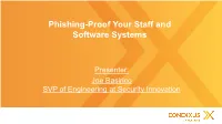 Phishing-Proof Your Staff and Software Systems