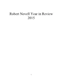 Robert Novell Year in Review 2015