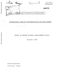 Survey of British Colonial Development Policy