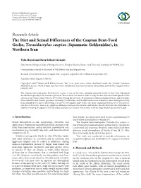 The Diet and Sexual Differences of the Caspian Bent-Toed Gecko, Tenuidactylus Caspius (Squamata: Gekkonidae), in Northern Iran