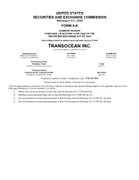 TRANSOCEAN INC. (Exact Name of Registrant As Specified in Its Charter)