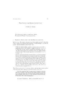 Who Solved the Hirsch Conjecture?
