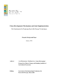 Clean Development Mechanism and Joint Implementation