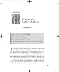 Comparative Cultural Patterns