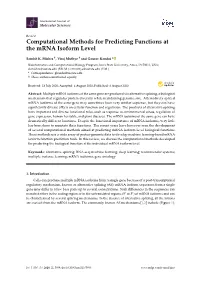 Computational Methods for Predicting Functions at the Mrna Isoform Level