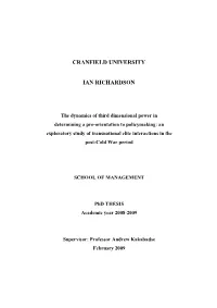 Cranfield University Ian Richardson