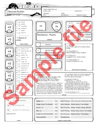 Devorxa Duk'ich CLASS & LEVEL PLAYER NAME Githyanki Sailor CHARACTER NAME RACE BACKGROUND EXPERIENCE POINTS