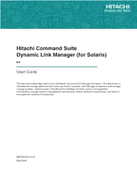 (For Solaris) User Guide Contents