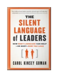 How Body Language Can Help--Or Hurt--How You Lead