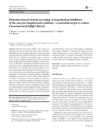Structure-Based Virtual Screening of Hypothetical Inhibitors of the Enzyme Longiborneol Synthase—A Potential Target to Reduce Fusarium Head Blight Disease