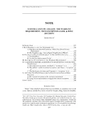The Warrant Requirement, Tech Exceptionalism, and Ring Security