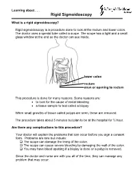 What Is a Rigid Sigmoidoscopy?