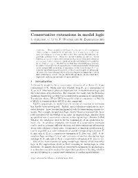 Conservative Extensions in Modal Logic S