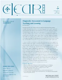 Diagnostic Assessment in Language Teaching and Learning