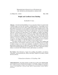 Height and Gradient from Shading