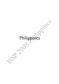 ISSP2006 BV Documentation Form Final PHILIPPINES