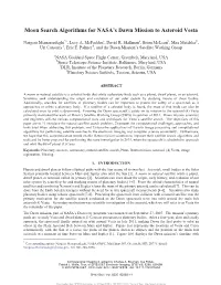 Moon Search Algorithms for NASA's Dawn Mission to Asteroid Vesta