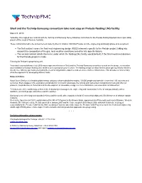 Shell and the Technip-Samsung Consortium Take Next Step on Prelude Floating LNG Facility