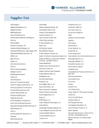 Supplier List
