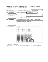 Template for Taxonomic Proposal to the ICTV Executive Committee to Create a New Genus in an Existing Family