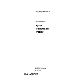 AR 600-20. Army Command Policy