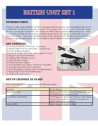 British Unit Set 1