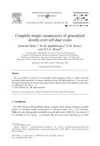 Complete Weight Enumerators of Generalized Doubly-Even Self-Dual Codes