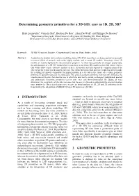 Determining Geometric Primitives for a 3D GIS: Easy As 1D, 2D, 3D?