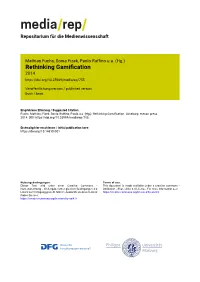 Rethinking Gamification