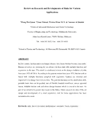 Review on Research and Developments of Sinks for Various Applications