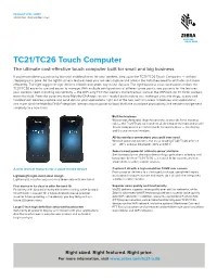 TC21/TC26 Touch Computer Specification Sheet