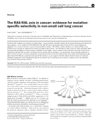 Evidence for Mutation-Specific Selectivity in Non-Small Cell