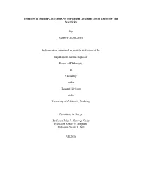 Frontiers in Iridium-Catalyzed CH Borylation