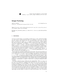 Integer Factoring