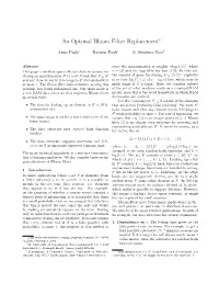 An Optimal Bloom Filter Replacement∗