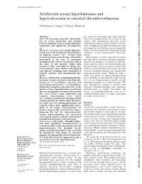 Artefactual Serum Hyperkalaemia and Hypercalcaemia in Essential Thrombocythaemia J Clin Pathol: First Published As 10.1136/Jcp.53.2.105 on 1 February 2000