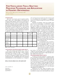 Free Vascularized Fibula Grafting: Principles, Techniques, and Applications in Pediatric Orthopaedics