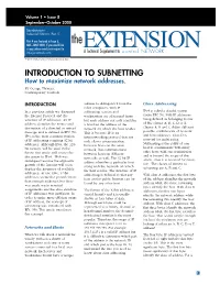 INTRODUCTION to SUBNETTING How to Maximize Network Addresses