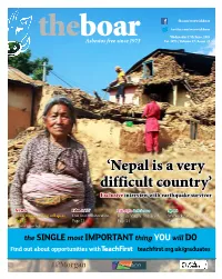 'Nepal Is a Very Difficult Country'