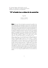“Of” in Paradise Lost As Evidence for the Metrical Line DOI