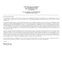 Proxy Statement Describe the Various Matters to Be Acted Upon During the Annual Meeting
