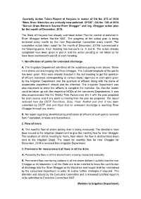 Quarterly Action Taken Report of Haryana in Matter of OA No. 673 of 2018 “More River Stretches Are Critically Now Polluted: CPCB”, OA No