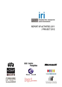 Report of Activities 2011 / Project 2012